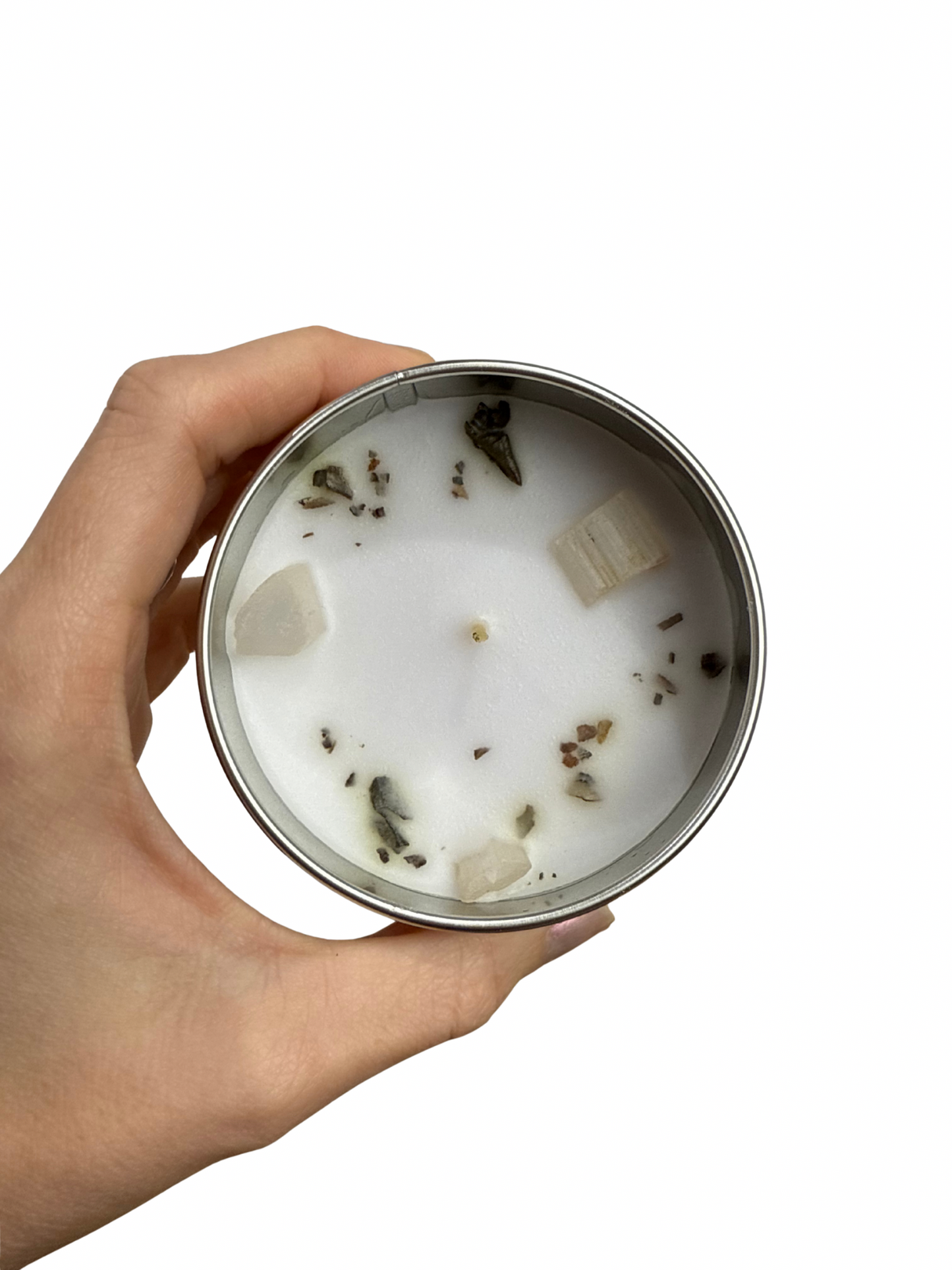 Gemstone scented candle Green Tree: Purification - White Sage