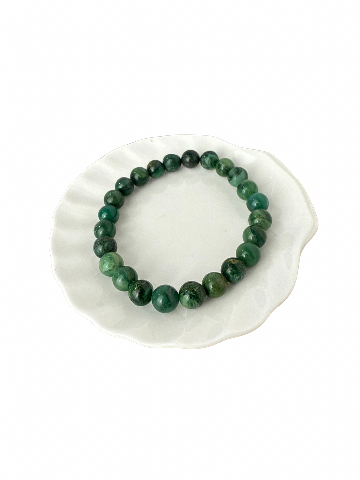 Afrikaanse Jade kogelarmband 8 mm