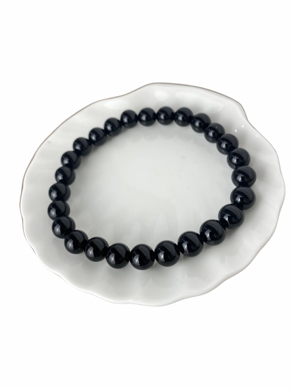 Onyx kogelarmband 8 mm (21 cm)