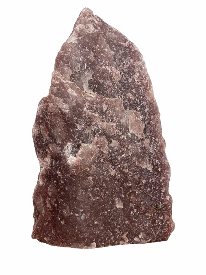 Raw Fuchsite sculpture on a stand