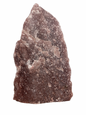 Raw Fuchsite sculpture on a stand