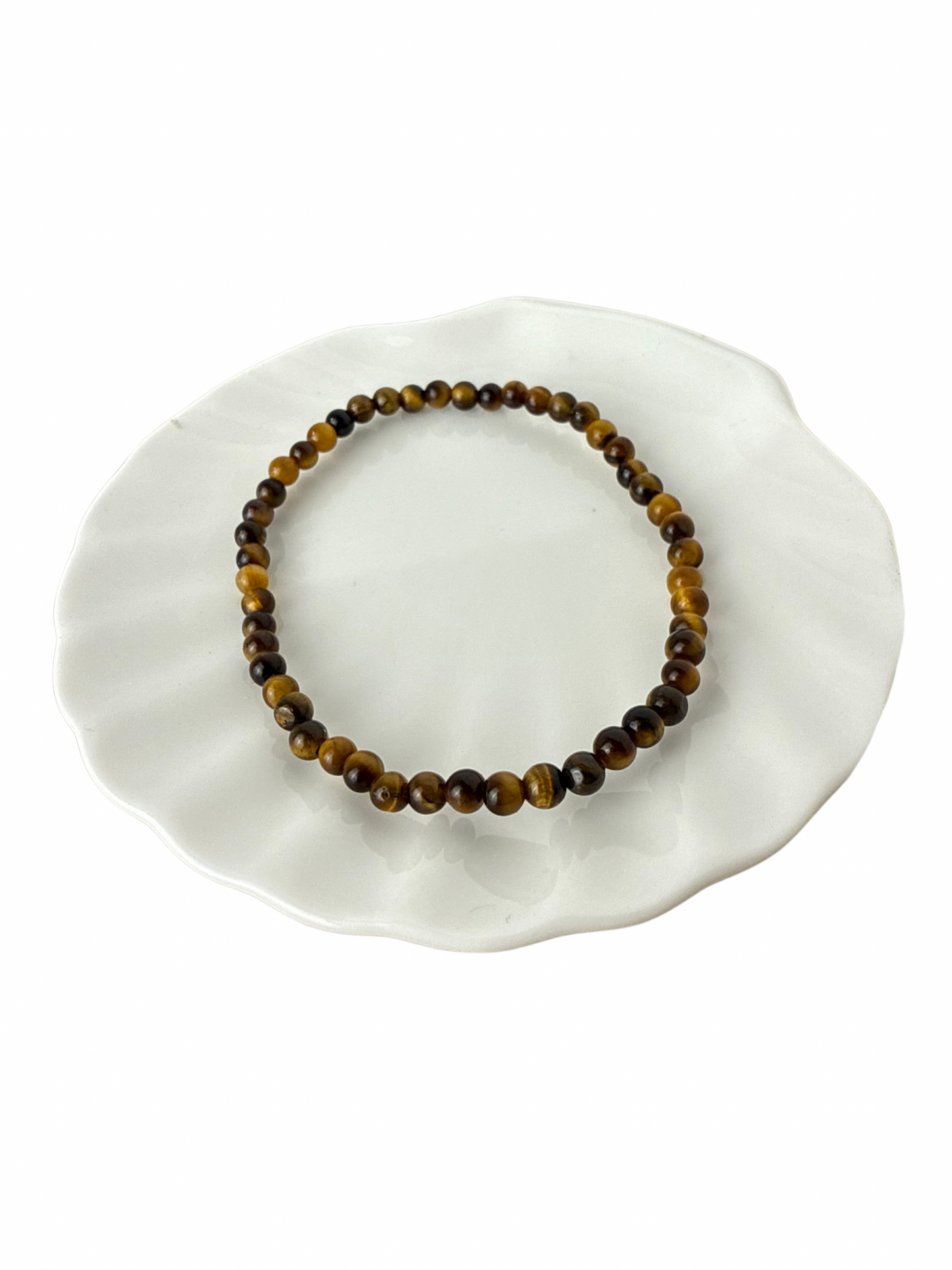 Tijgeroog armband kogel 4 mm