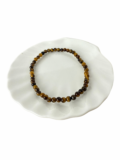 Tijgeroog armband kogel 4 mm