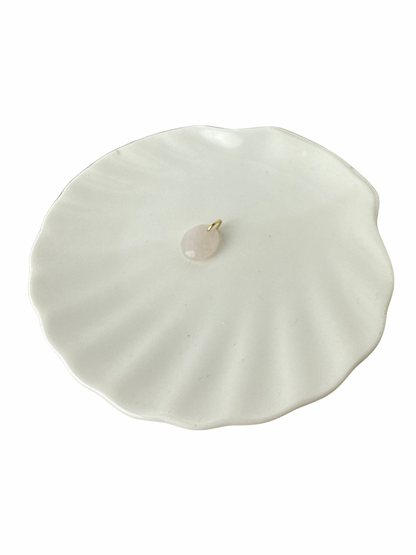Mila Rose Quartz Pendant Gold