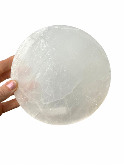 Selenite charging disc round 15 cm
