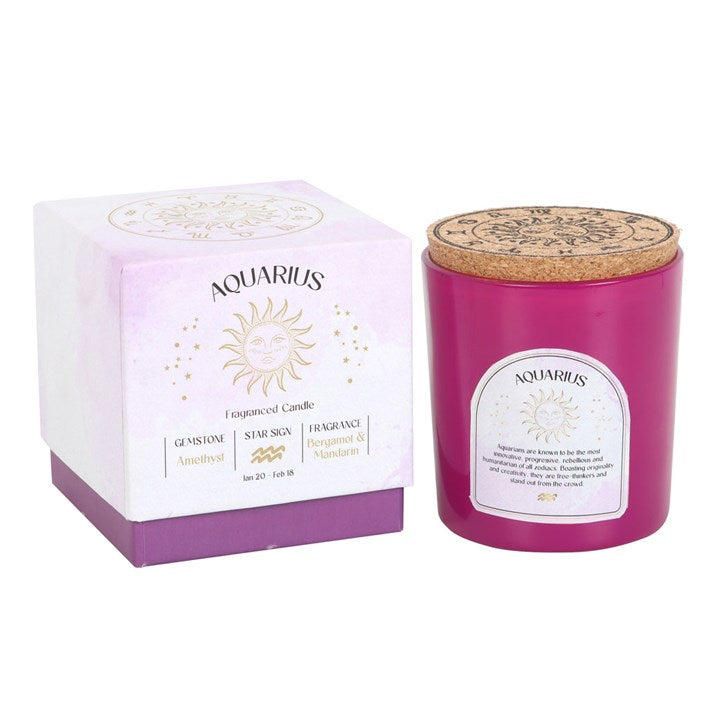 Zodiac scented candle Aquarius (Waterman)