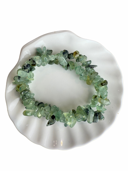 Prehnite bracelet chips