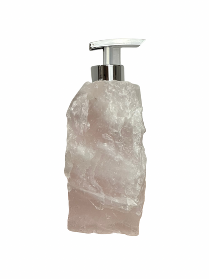 Zeeppomp van Rozenkwarts zilver 2