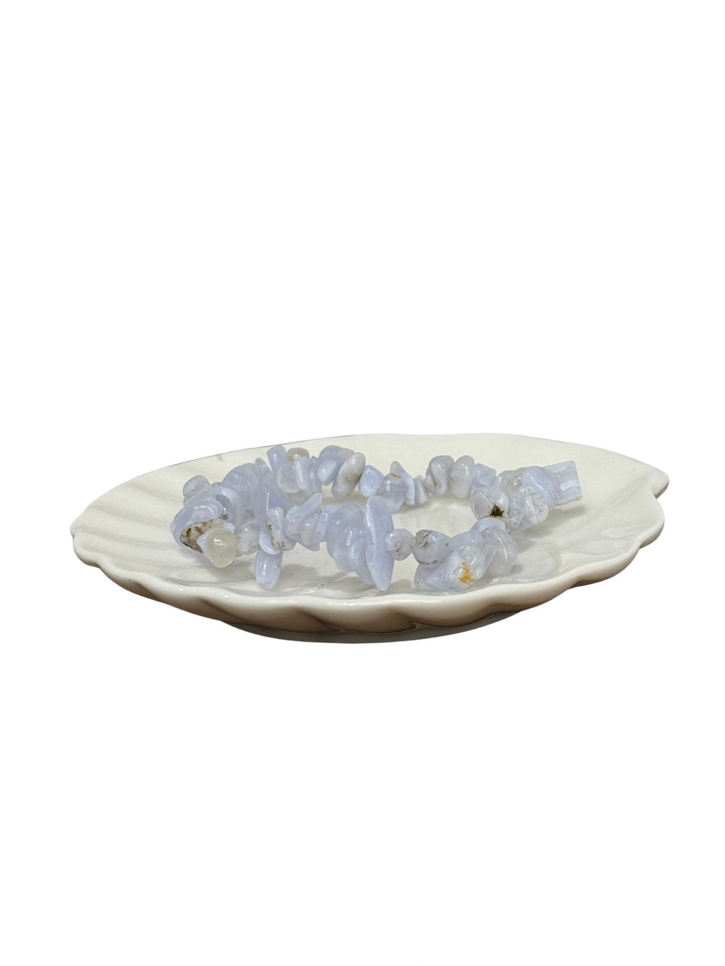Blauwe Chalcedoon (Blue Lace Agaat) armband split
