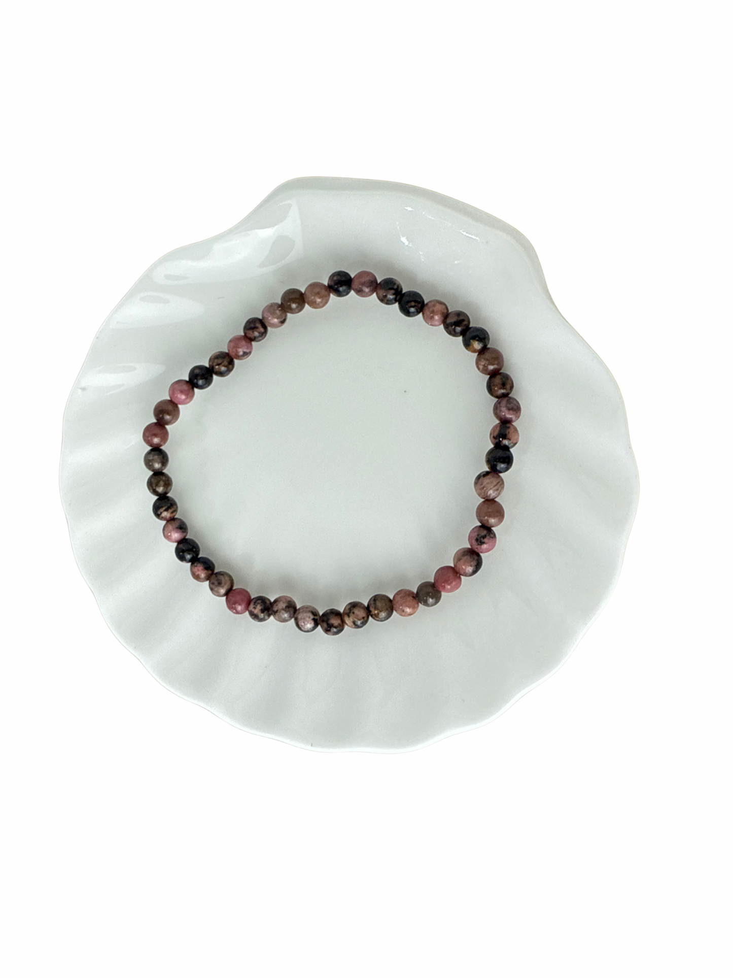 Rhodoniet kogelarmband 4 mm