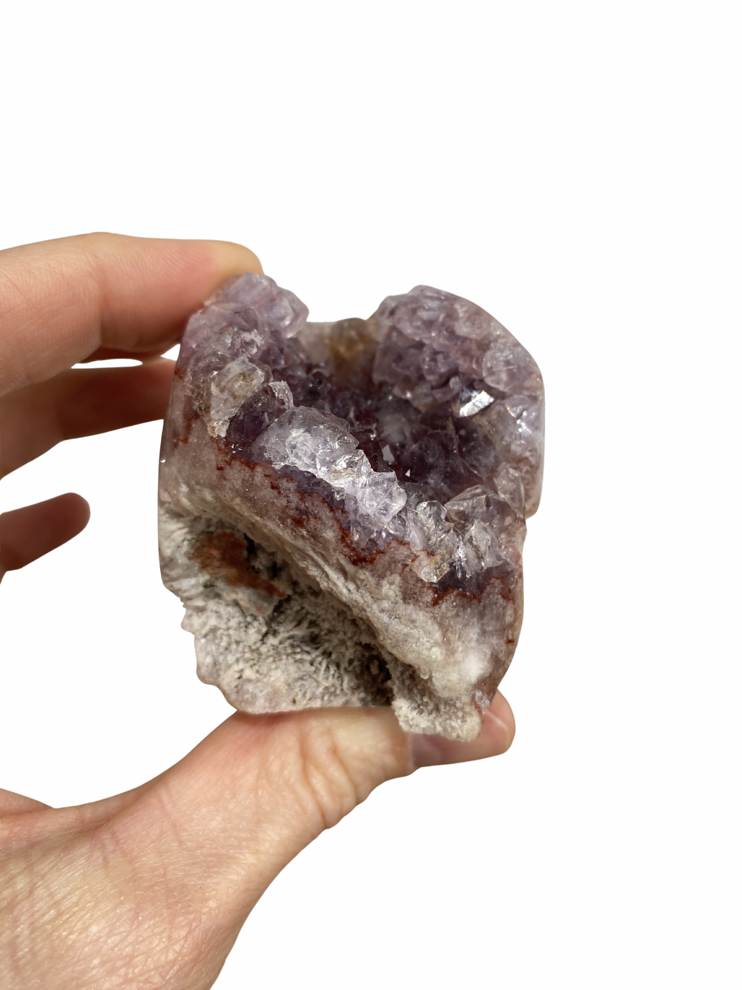 Roze Amethist (Chalcedoon) op standvlak 3