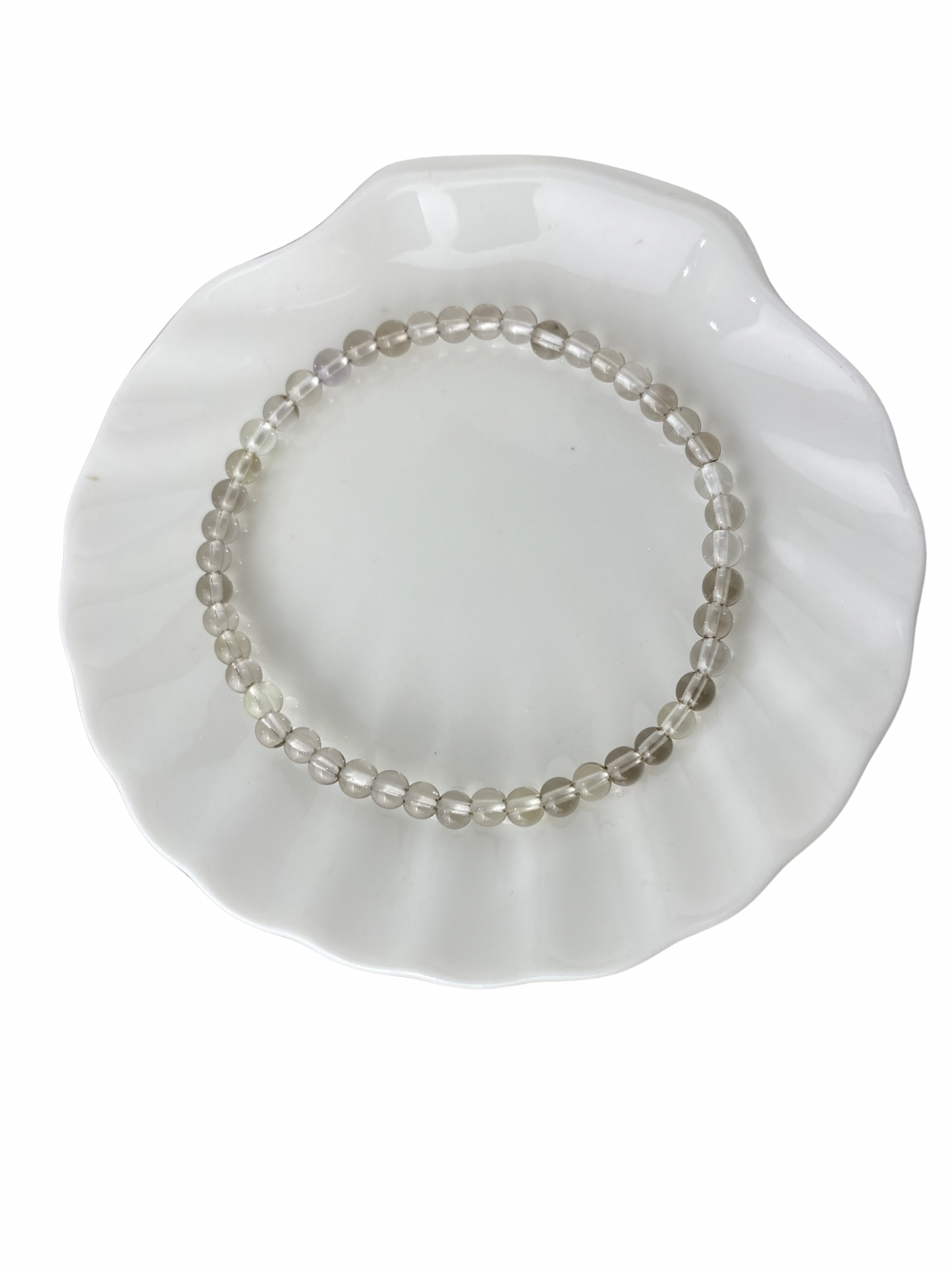 Smoky quartz bracelet ball 6 mm