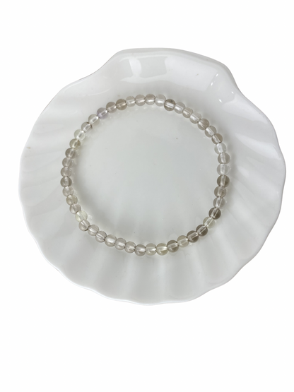 Smoky quartz bracelet ball 6 mm