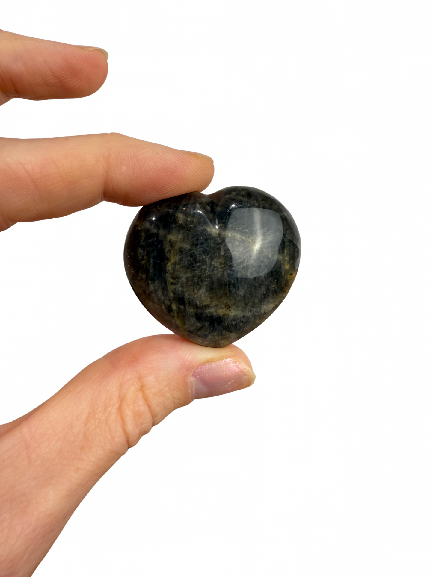 Black Moonstone heart