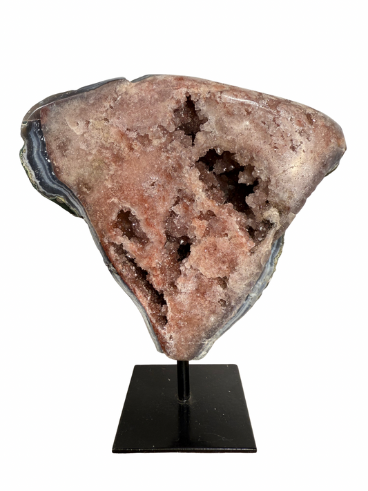 Roze Amethist (Chalcedoon) op standaard