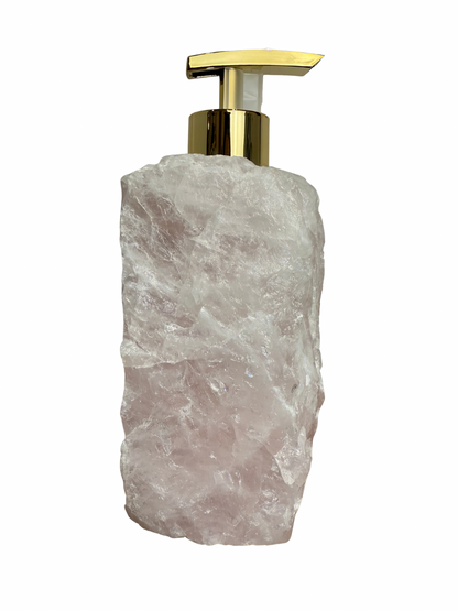 Zeeppomp van Rozenkwarts goud 6