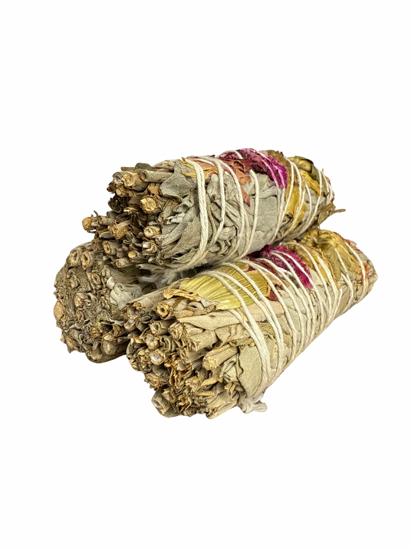 Witte salie bundel met bloemen