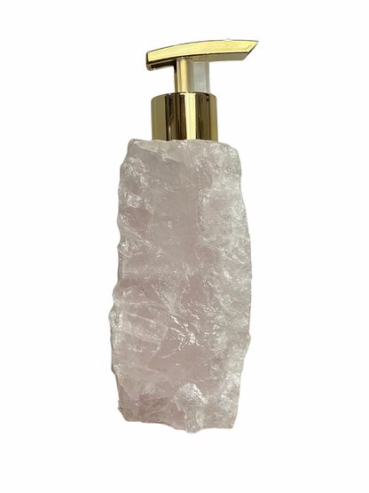 Zeeppomp van Rozenkwarts goud 8