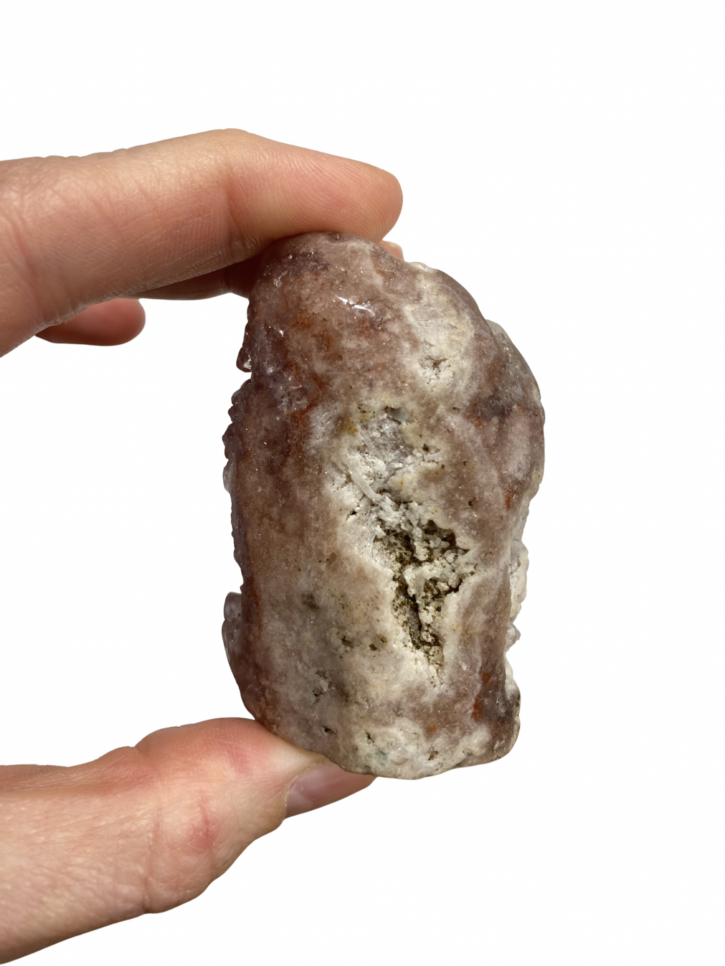 Roze Amethist (Chalcedoon) op standvlak 1