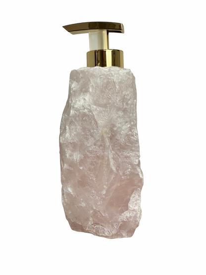 Zeeppomp van Rozenkwarts goud 9