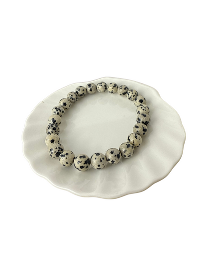Dalmatiër Jaspis kogelarmband 8 mm