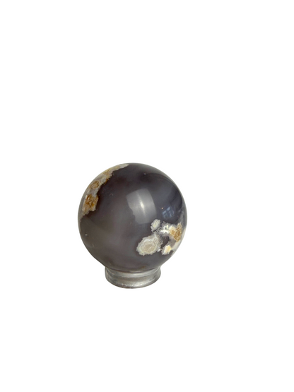 Pink Flower Agate ball