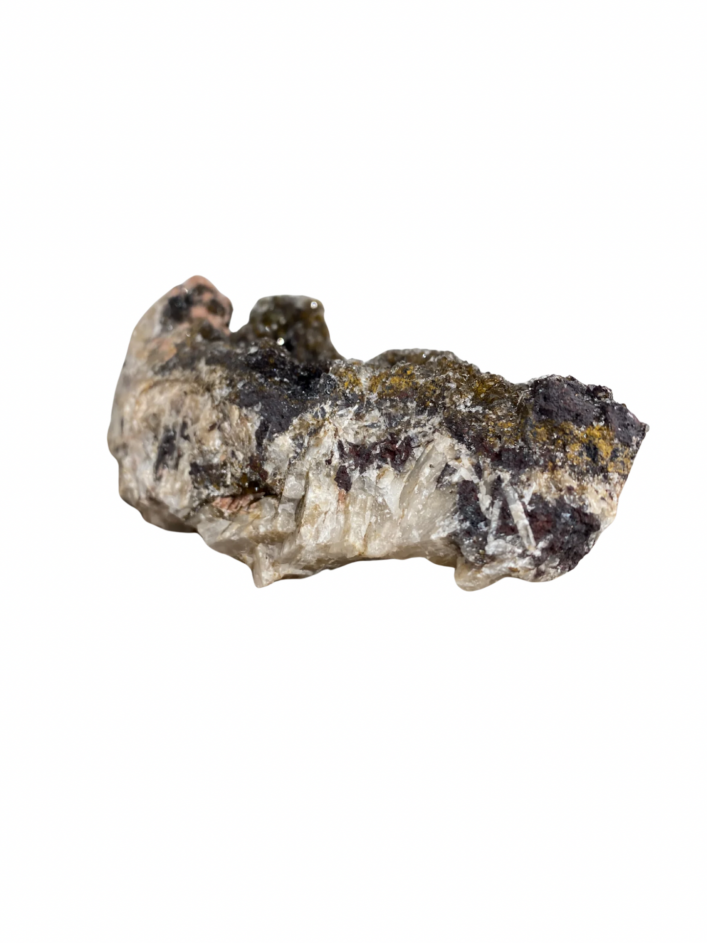 Mangaan Kwarts met Druzy Hematiet kristallen (Manganiet) 2