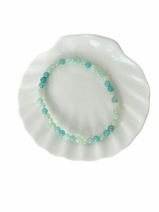 Amazoniet kogelarmband 4 mm