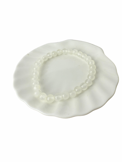 Selenite bracelet ball 6 mm