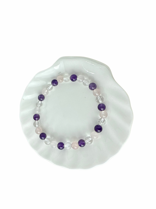 Gouden Driehoek armband kogel 6 mm