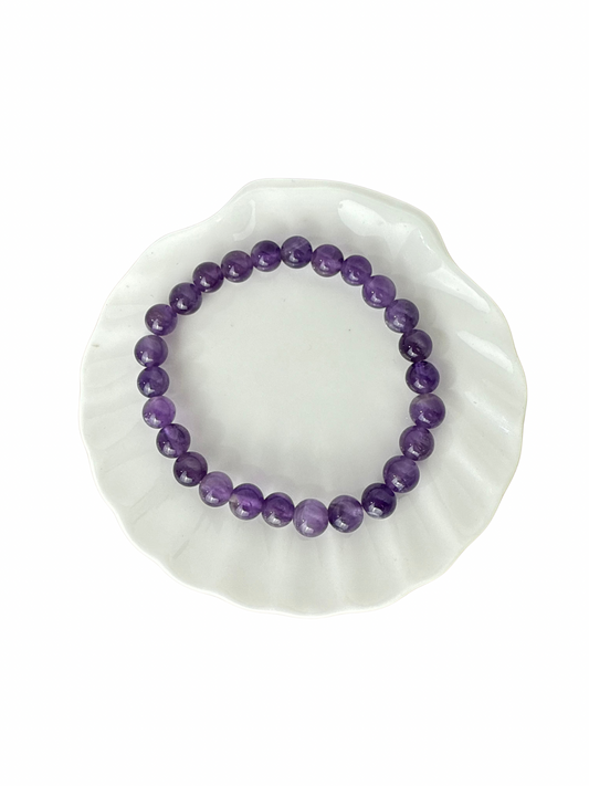 Amethist kogelarmband 8 mm