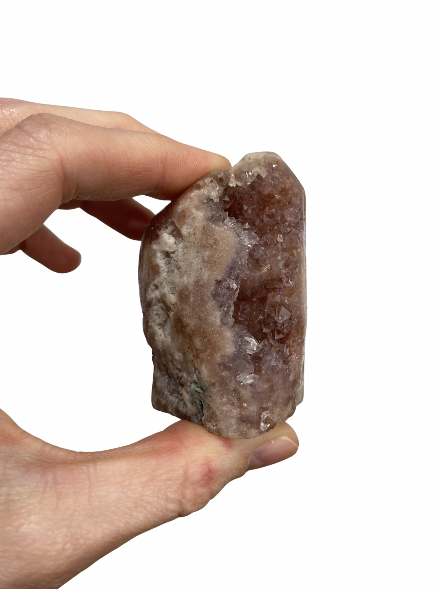 Roze Amethist (Chalcedoon) op standvlak 1