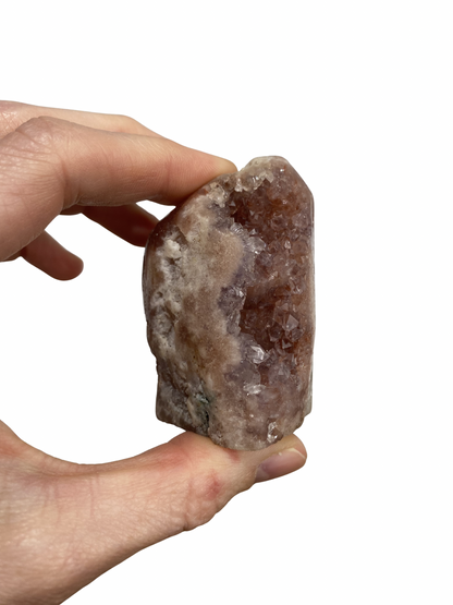 Roze Amethist (Chalcedoon) op standvlak 1