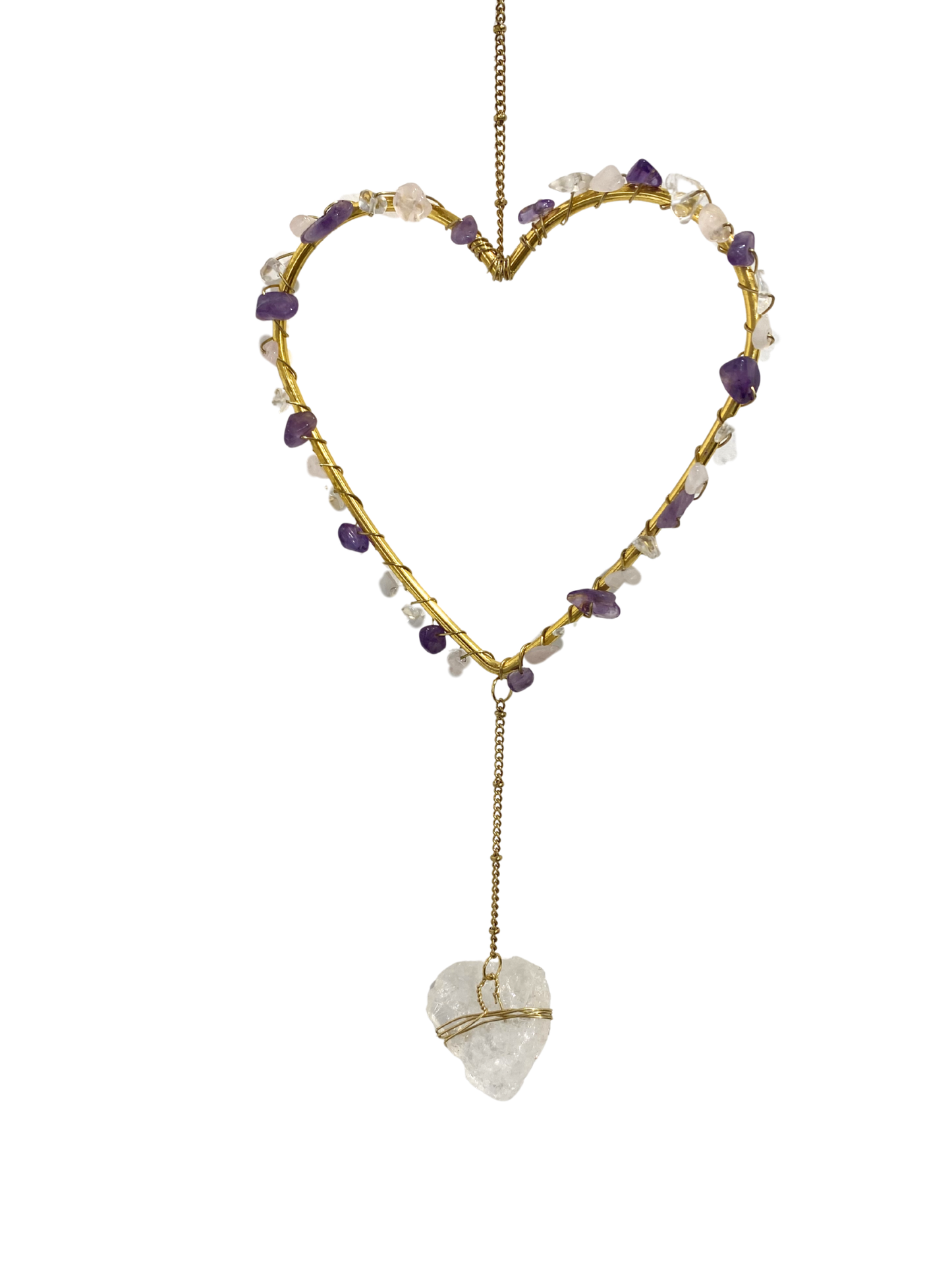 Gemstone heart pendant Moonstone