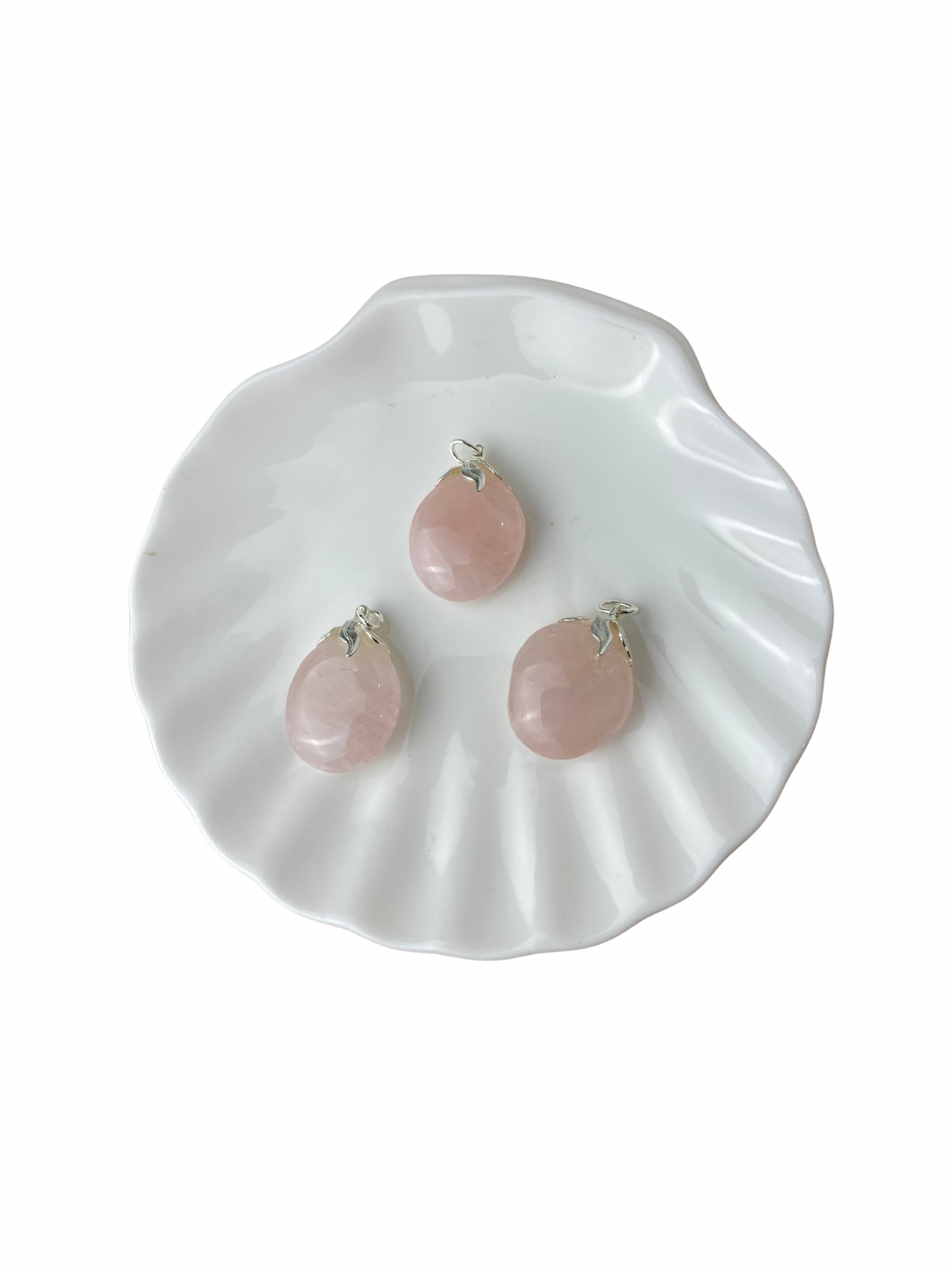 Rozenkwarts trommelsteen hanger