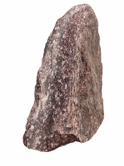 Rode Mica (Lepidoliet) sculptuur op standvlak