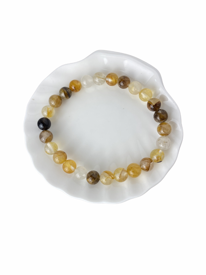 Golden Healer (Limoniet Kwarts) kogelarmband 8 mm (21 cm)