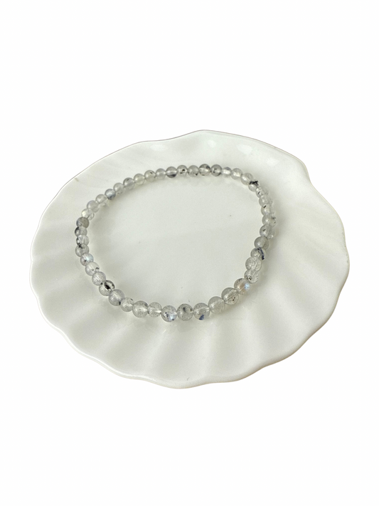 Labradoriet armband kogel 4 mm