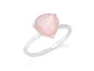 Rozenkwarts ring 925 zilver maat 52