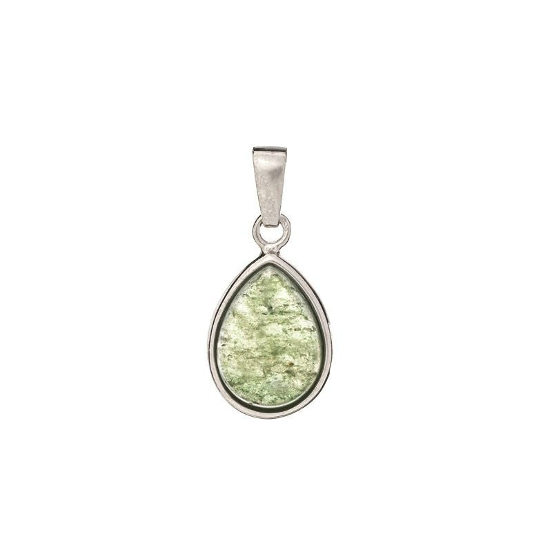 Ketting met Aventurijn druppel hanger 925 zilver