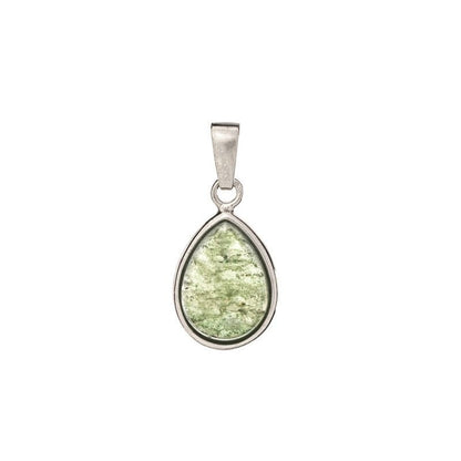 Ketting met Aventurijn druppel hanger 925 zilver