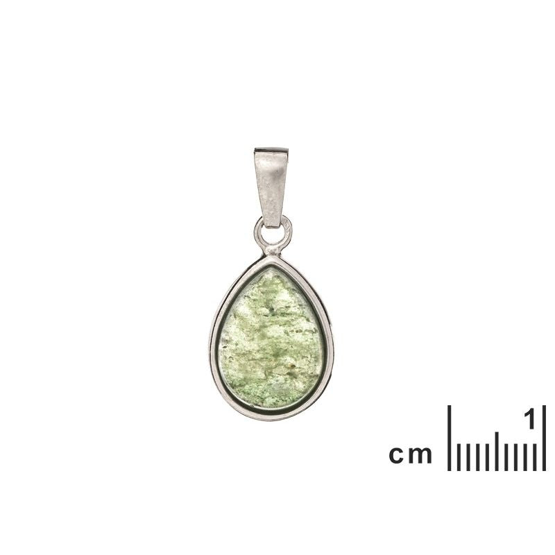 Ketting met Aventurijn druppel hanger 925 zilver