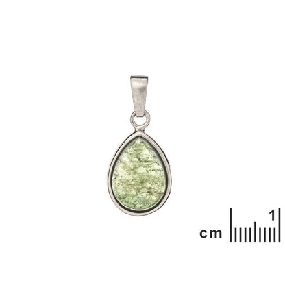 Ketting met Aventurijn druppel hanger 925 zilver