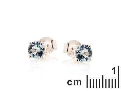 Aquamarijn oorbellen 925 zilver