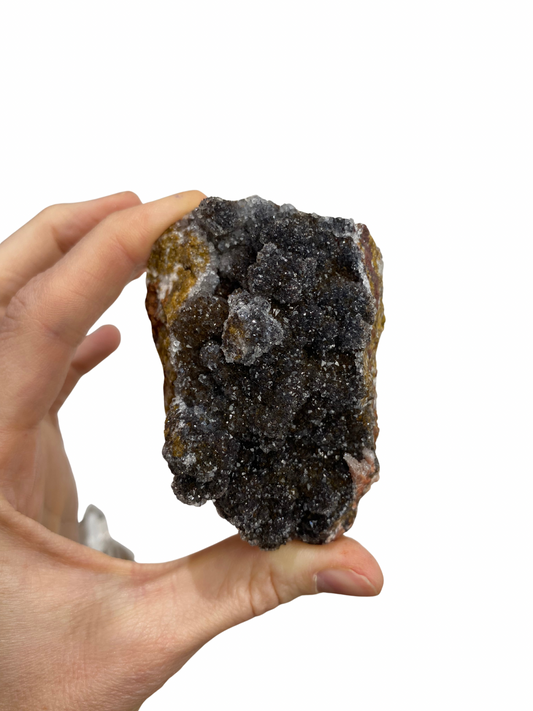 Mangaan Kwarts met Druzy Hematiet kristallen (Quartz Manganesse) 1