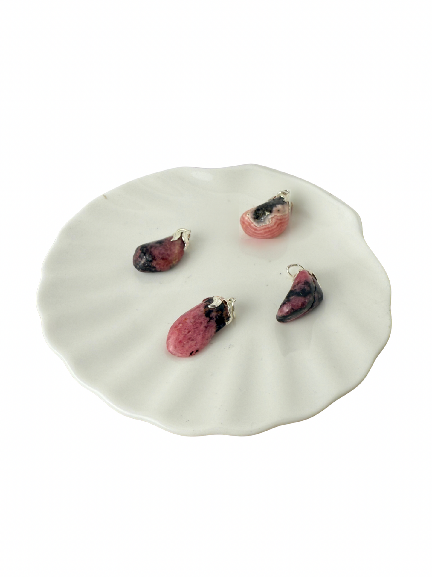 Olivia trommelsteen hanger Rhodoniet
