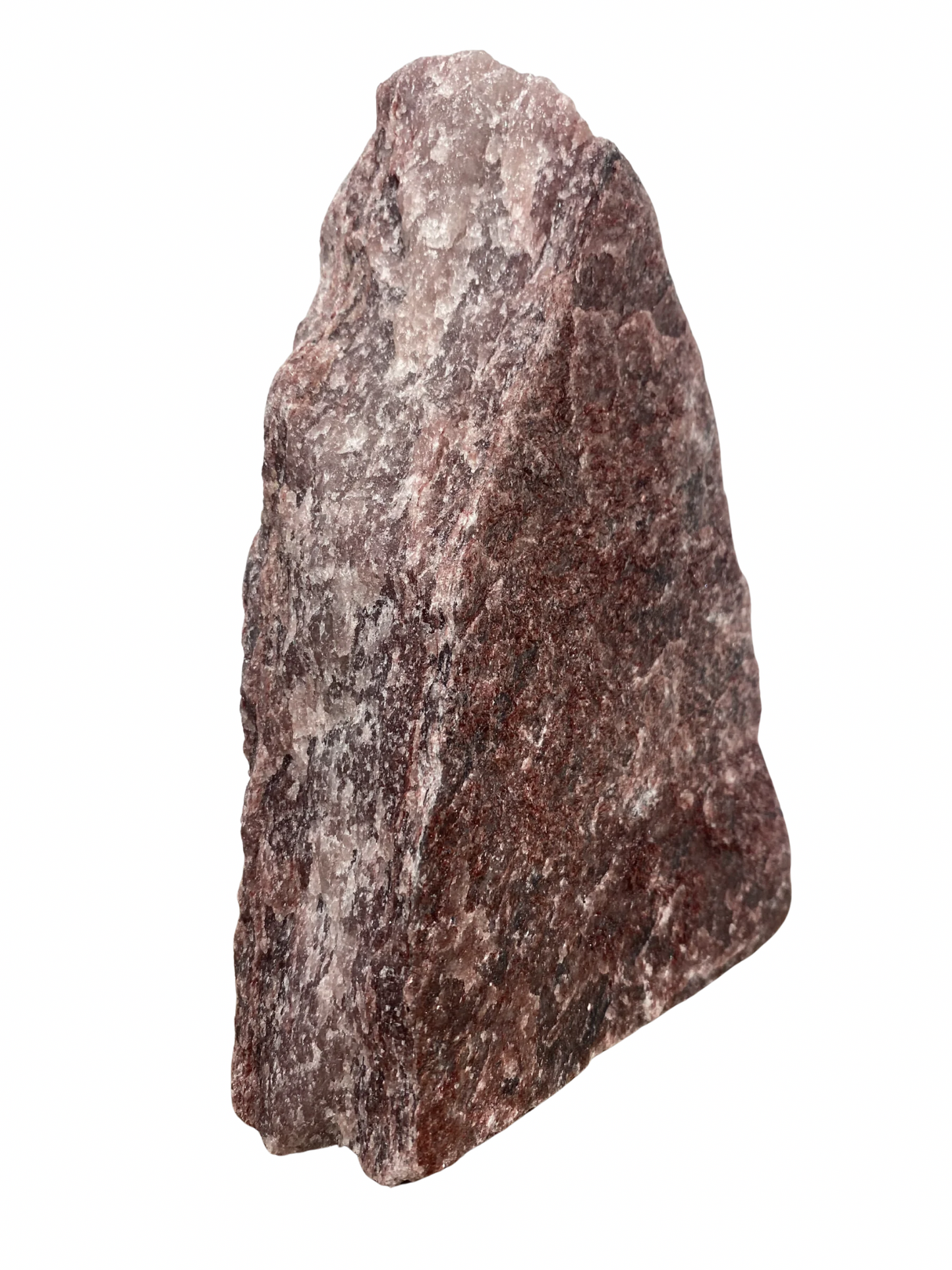 Rode Mica (Lepidoliet) sculptuur op standvlak