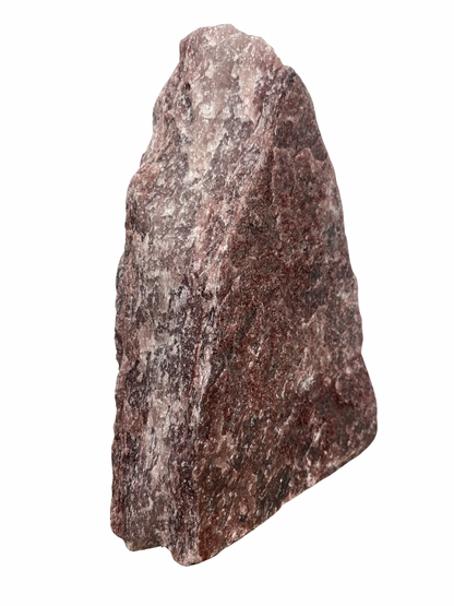 Rode Mica (Lepidoliet) sculptuur op standvlak