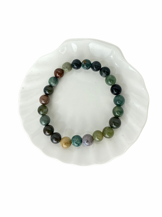 Indian Agaat kogelarmband 4 mm