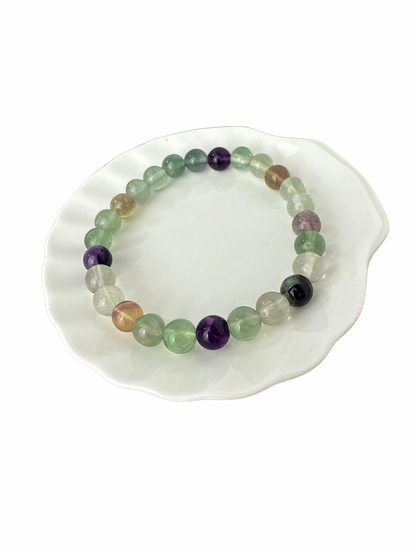 Fluoriet armband kogel 8 mm